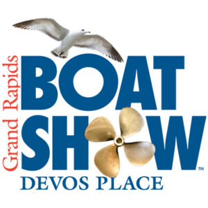 The Grand Rapids boat show logo